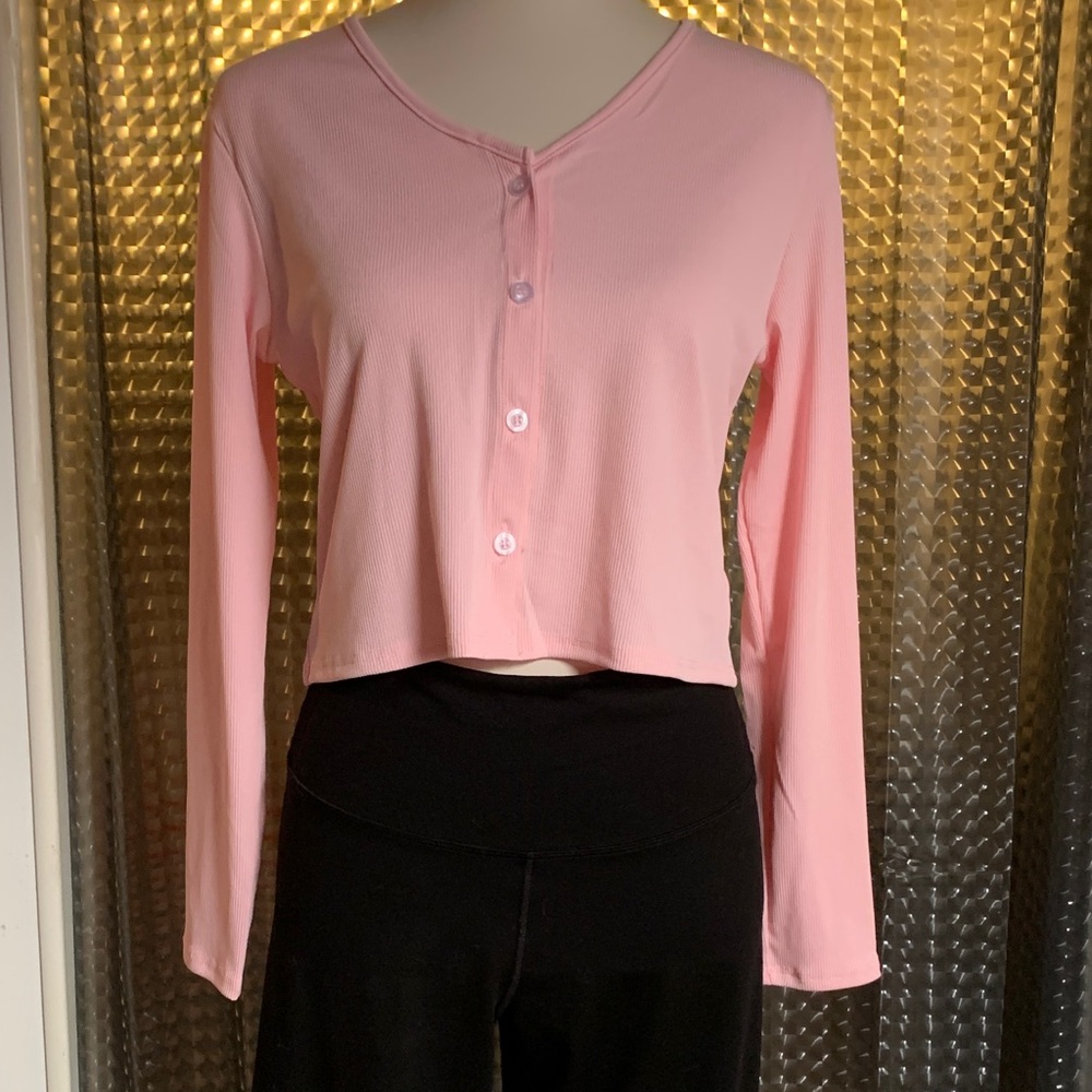 Elegant Pink Women's Button Down Shirt